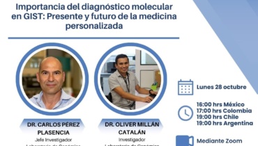 Webinar: “Importancia del diagnóstico molecular en GIST: Presente y futuro de la medicina personalizada”